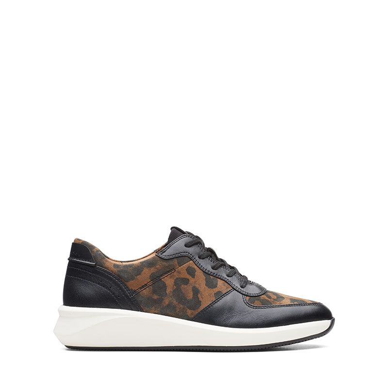 Γυναικείο Sneaker Clarks Un Rio Sprint Leopard Print Suede_Lthr Combi